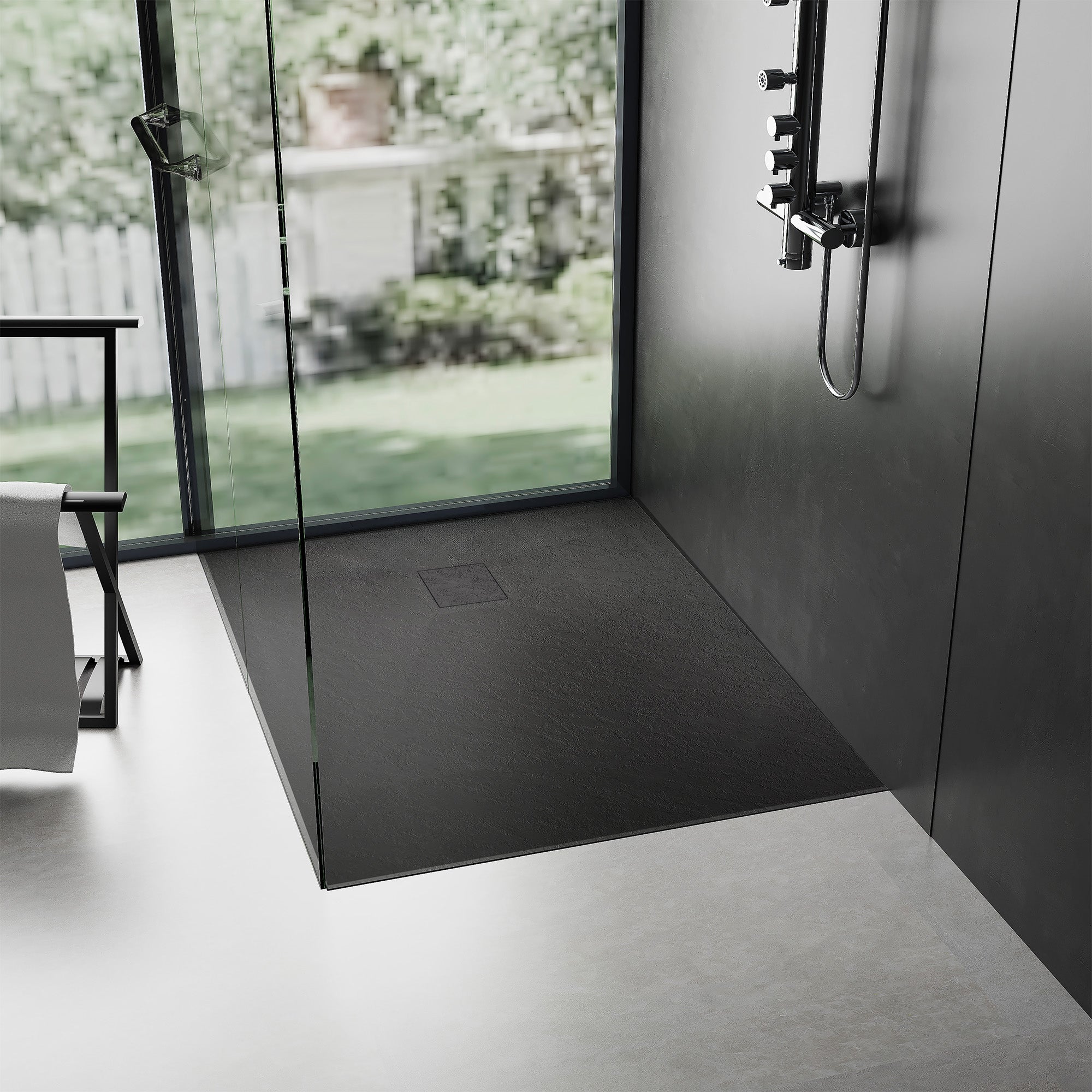 Brodzik Prysznicowy Magnum Black 90x90  3