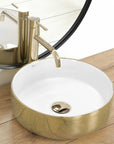 Umywalka Ceramika Nablatowa SAMI GOLD/WHITE