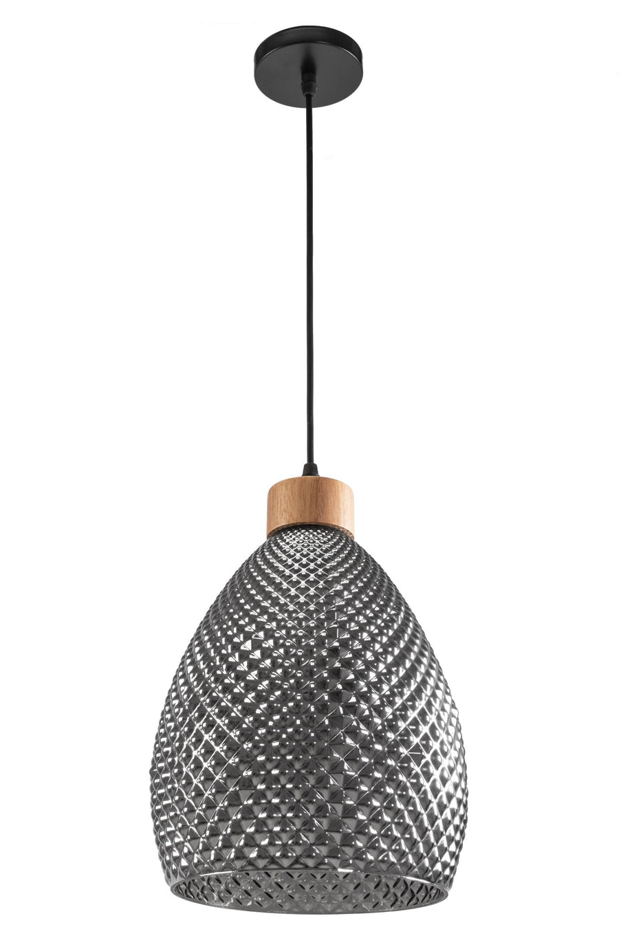 Lampa Sufitowa Szklana Retro  APP897-1CP Czarna