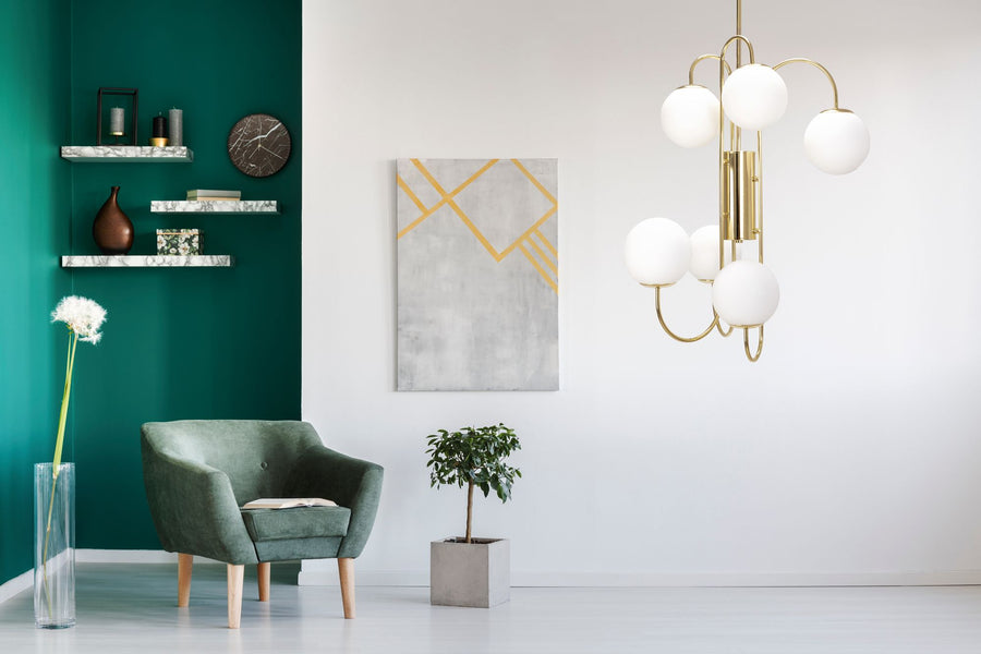 Lampa Wisząca APP1003-6CP Złota