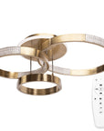 Lampa Sufitowa Nowoczesna Led G004-c Złota Szczotkowana Z Pilotem  1
