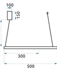 Lampa Ring led + pilot APP692-30-50 Czarna