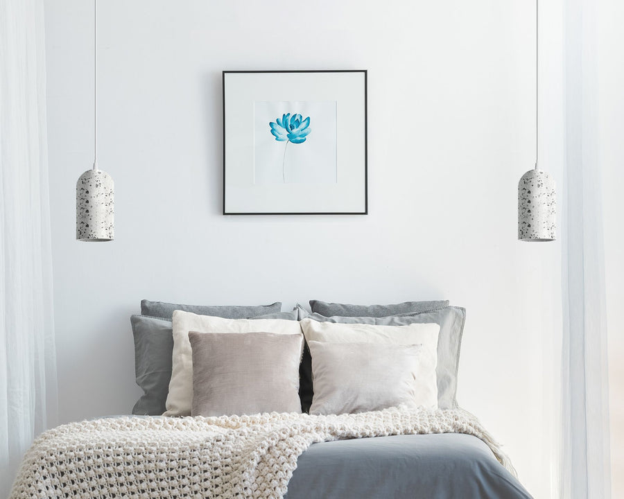 Lampa Wisząca Betonowa APP996-1CP B Biała