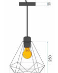 Lampa sufitowa geometryczna wisząca w stylu loft boho sznur APP678-1CP