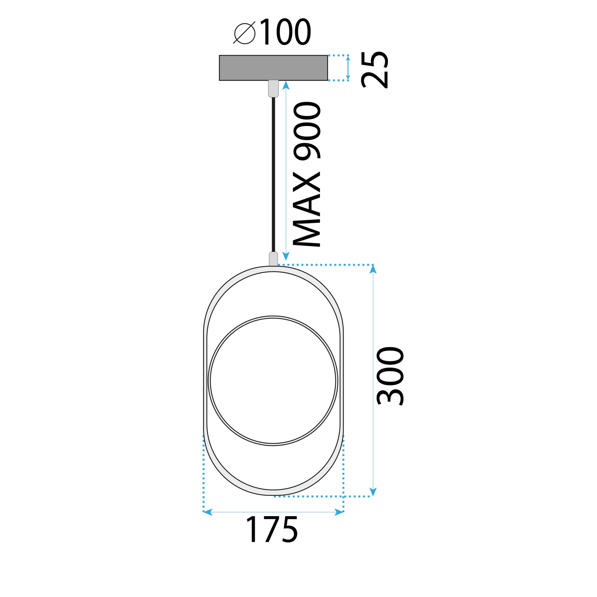 Lampa Wisząca Led App1554-cp Black  10