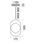 Lampa Wisząca Led App1554-cp Black  10