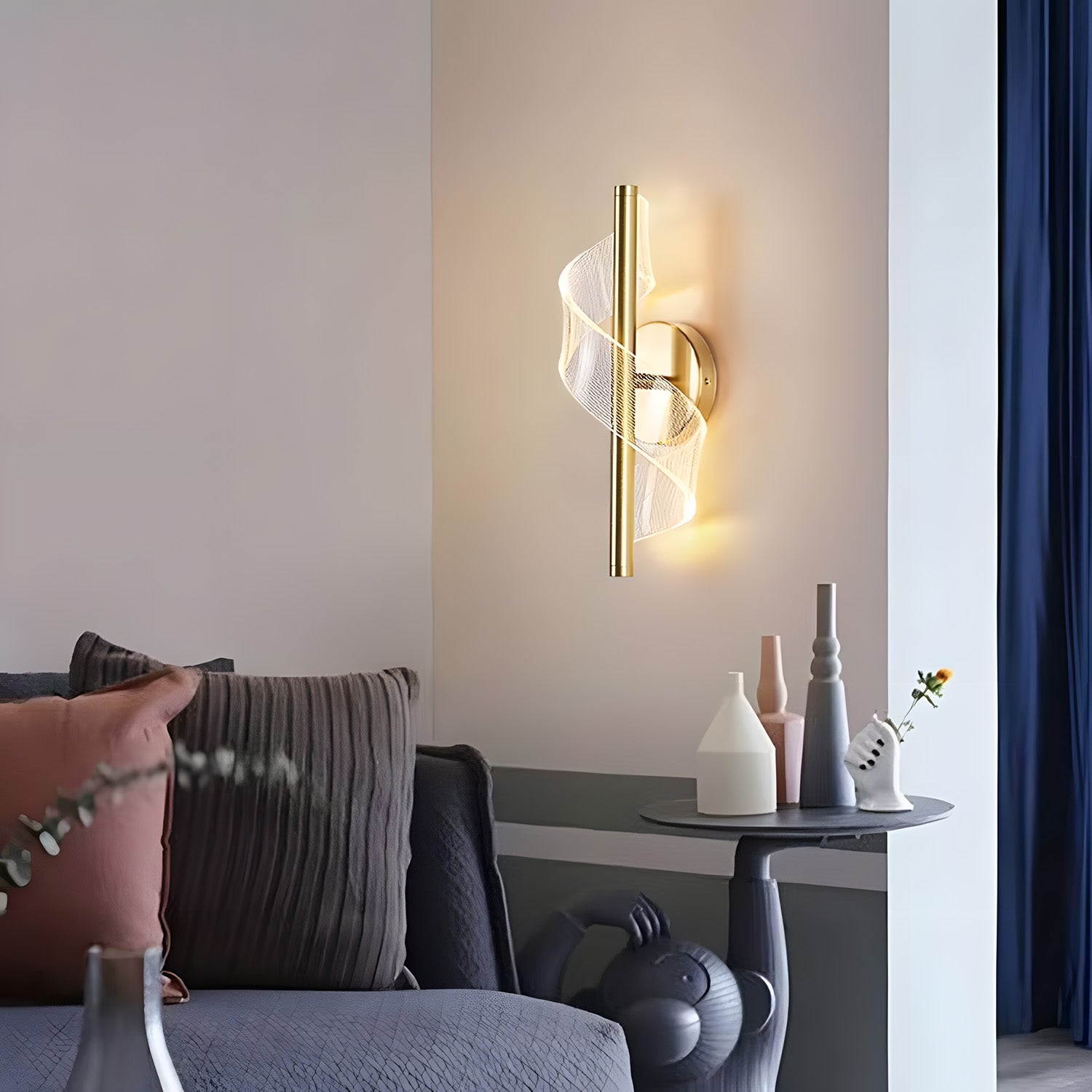 Kinkiet Led G032-w Złoty  4