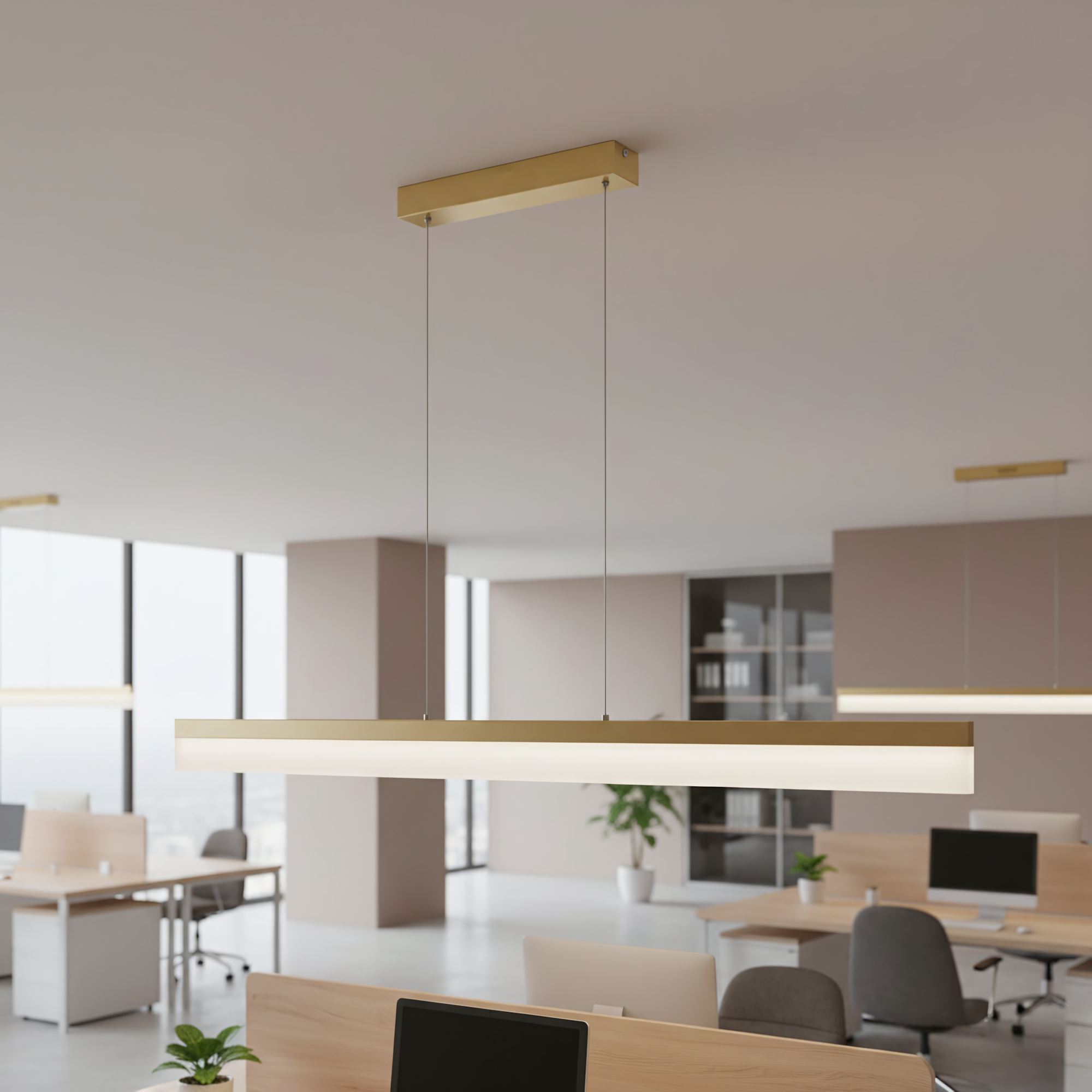 Lampa Wisząca Led App1694-cp 120 Cm Złota Szczotkowana  6