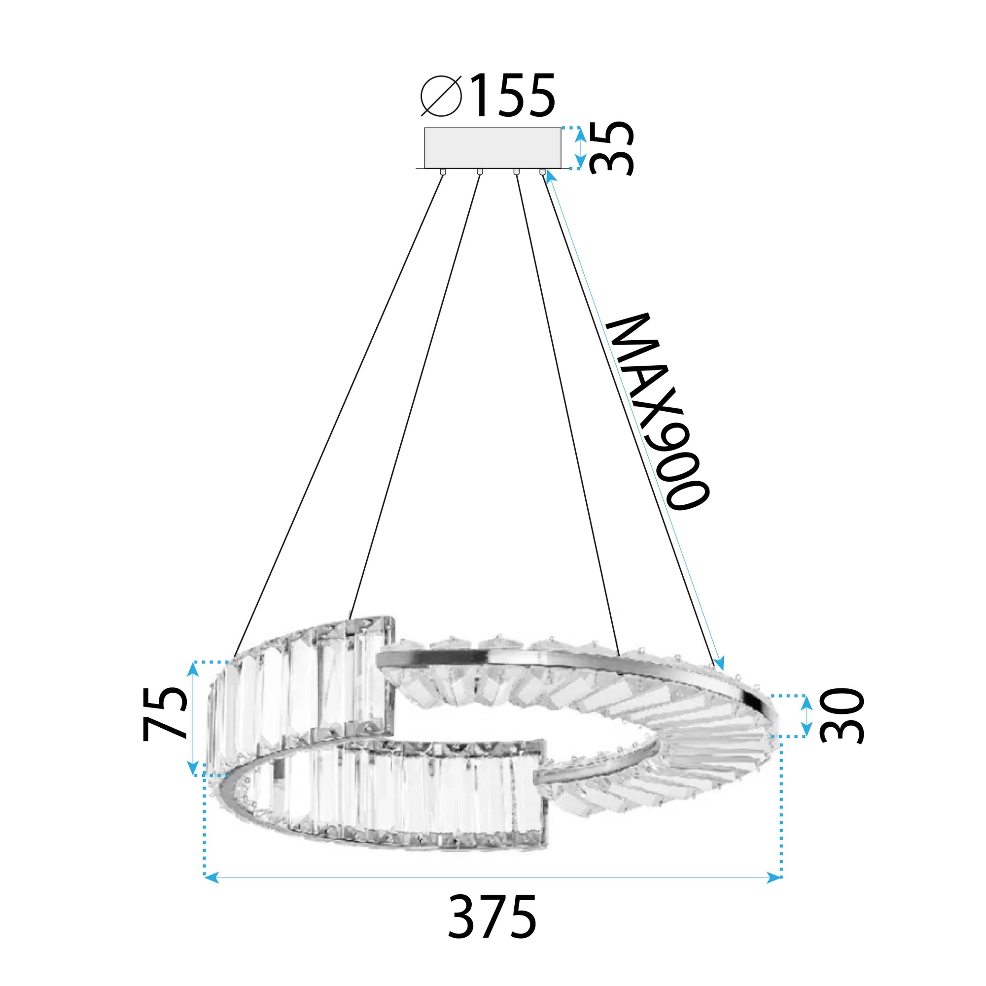 Lampa Wisząca Led App1527-cp40 Chrom  9
