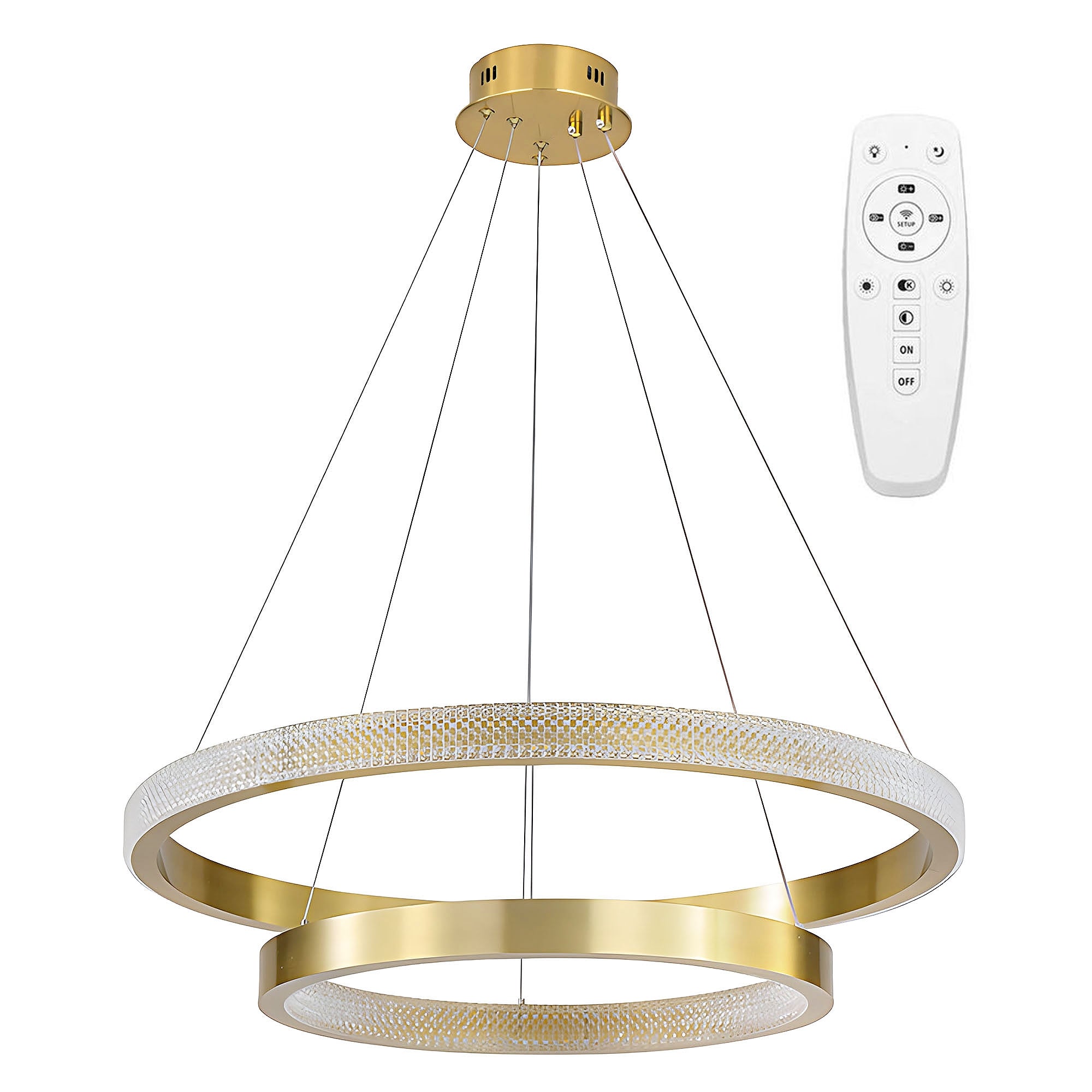 Lampa Sufitowa Wisząca Led App1772-cp Złoto Szczotkowane  1