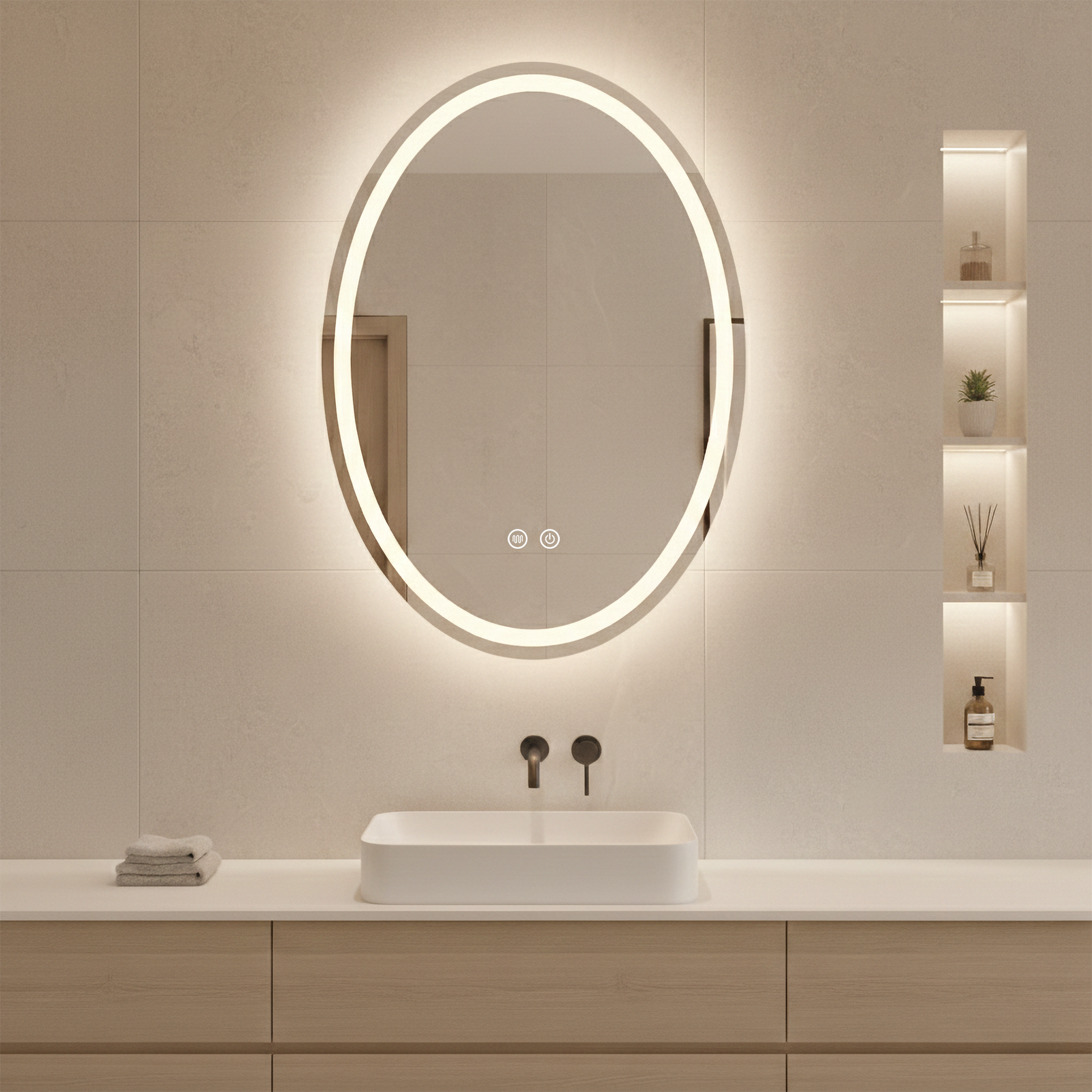 Lustro ścienne LED Marco 60x80 cm  3