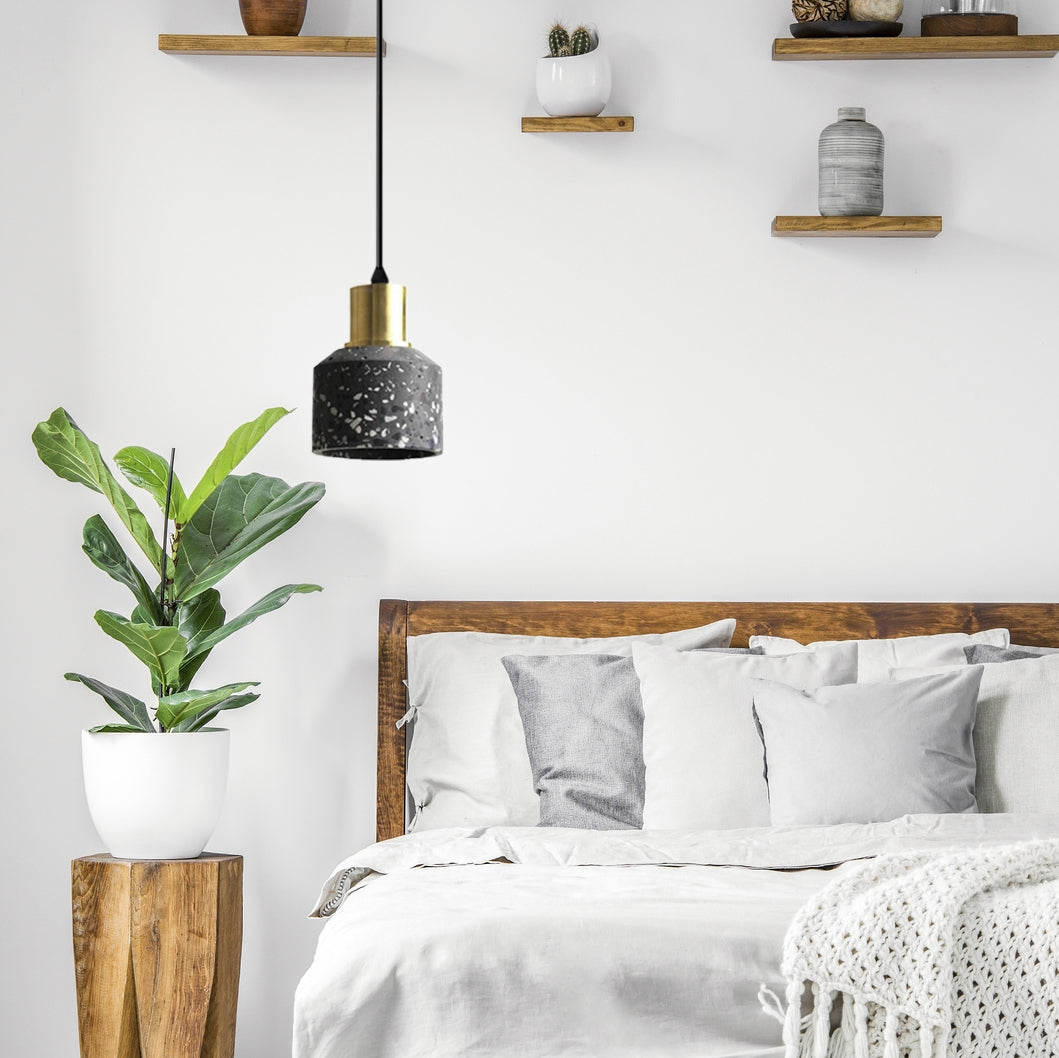 Lampa Sufitowa Wisząca Betonowa Lastri APP930-1CP Czarna  3