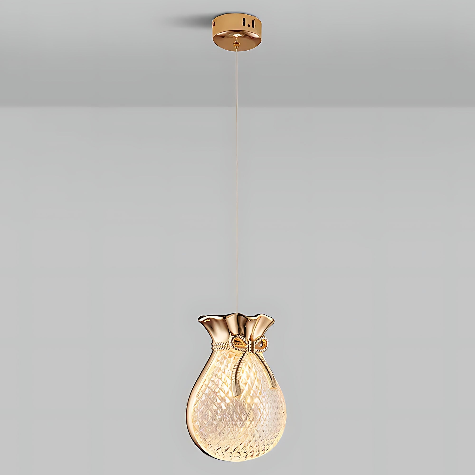 Lampa Sufitowa Wisząca Lhj107-1cp Jasne Różowe Złoto  8