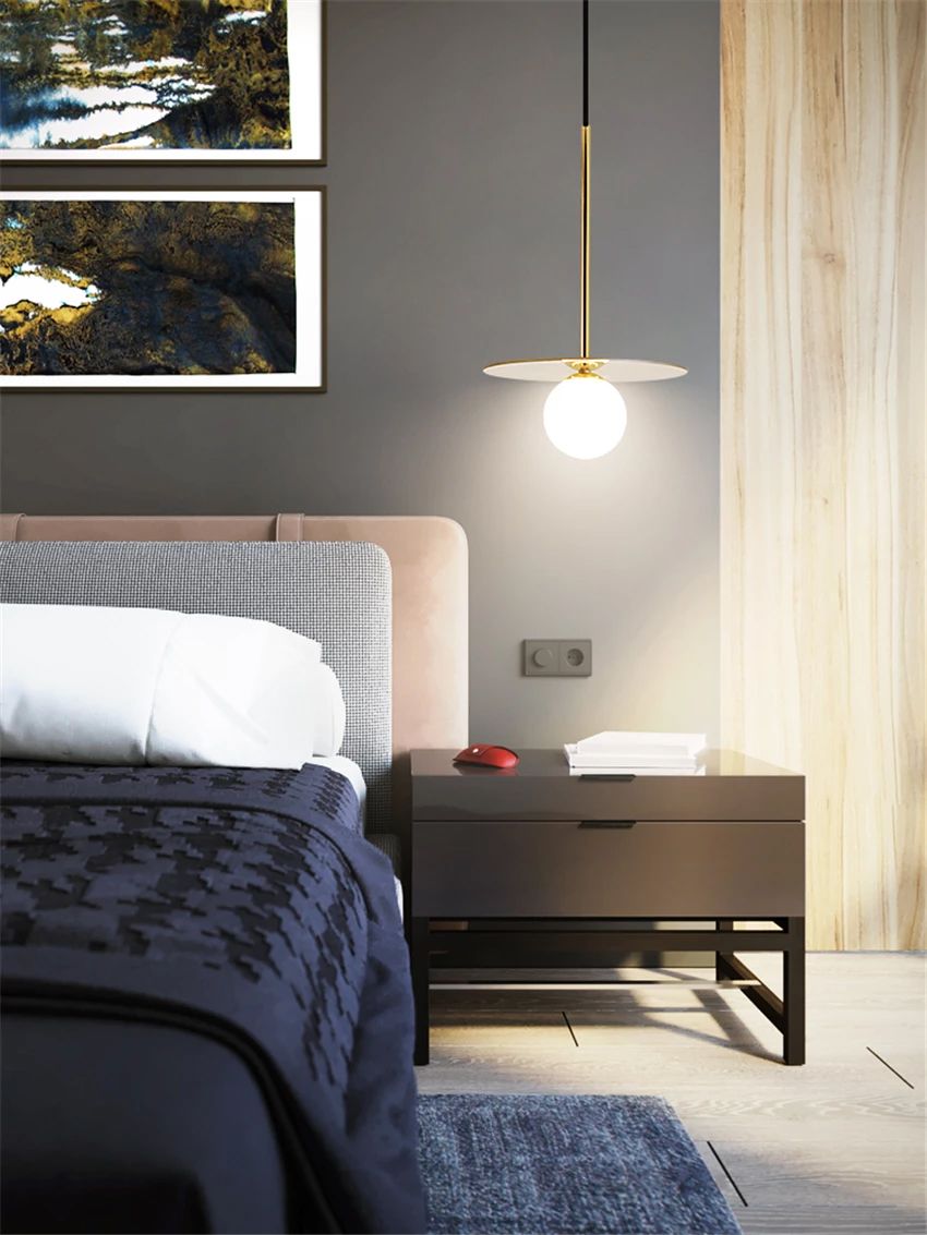 Lampa Wisząca klosz 10cm APP939-1CP Złota