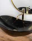 Umywalka nablatowa Rea Royal Black Marble Matt