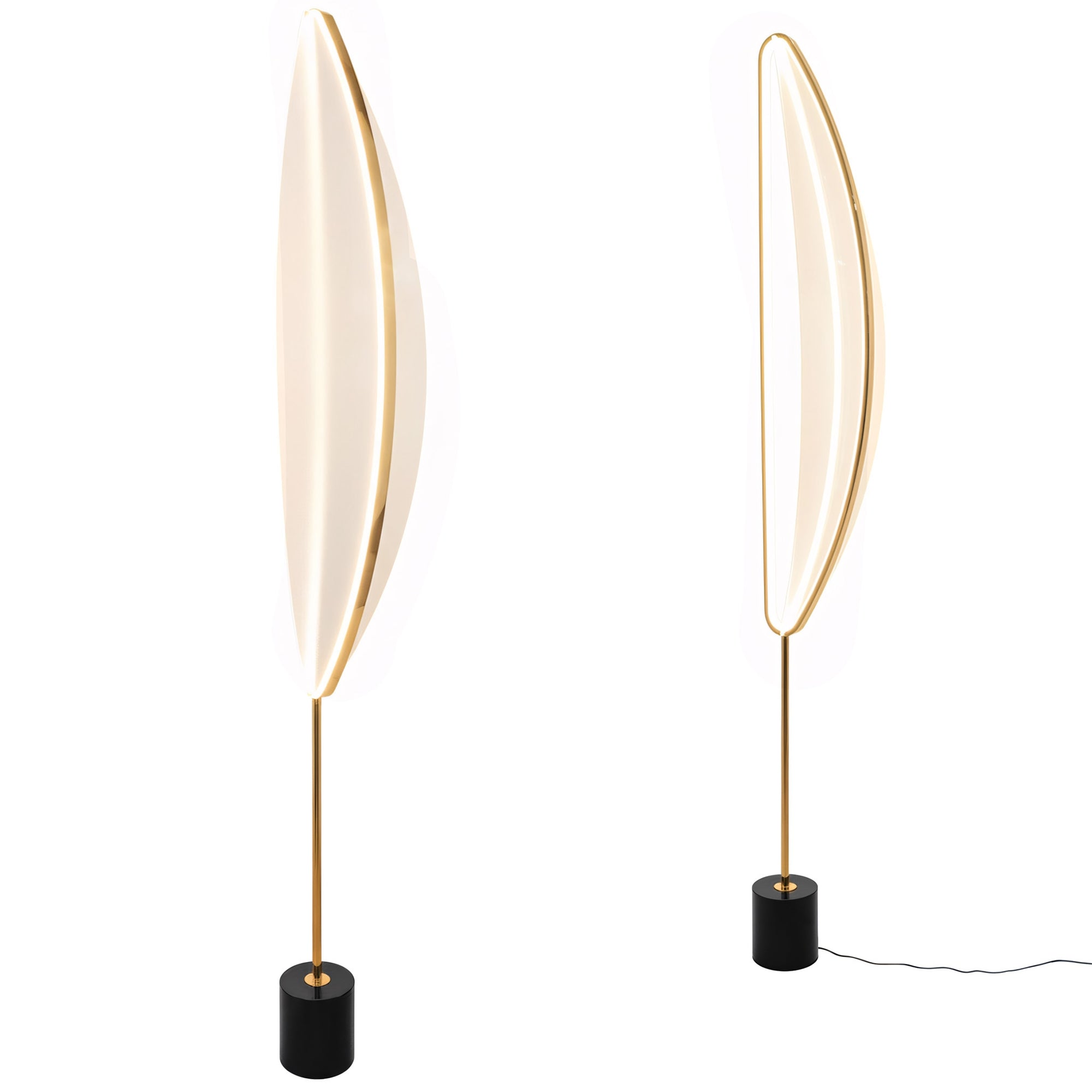 Lampa Stojąca Podłogowa Led G126-f Złota  1