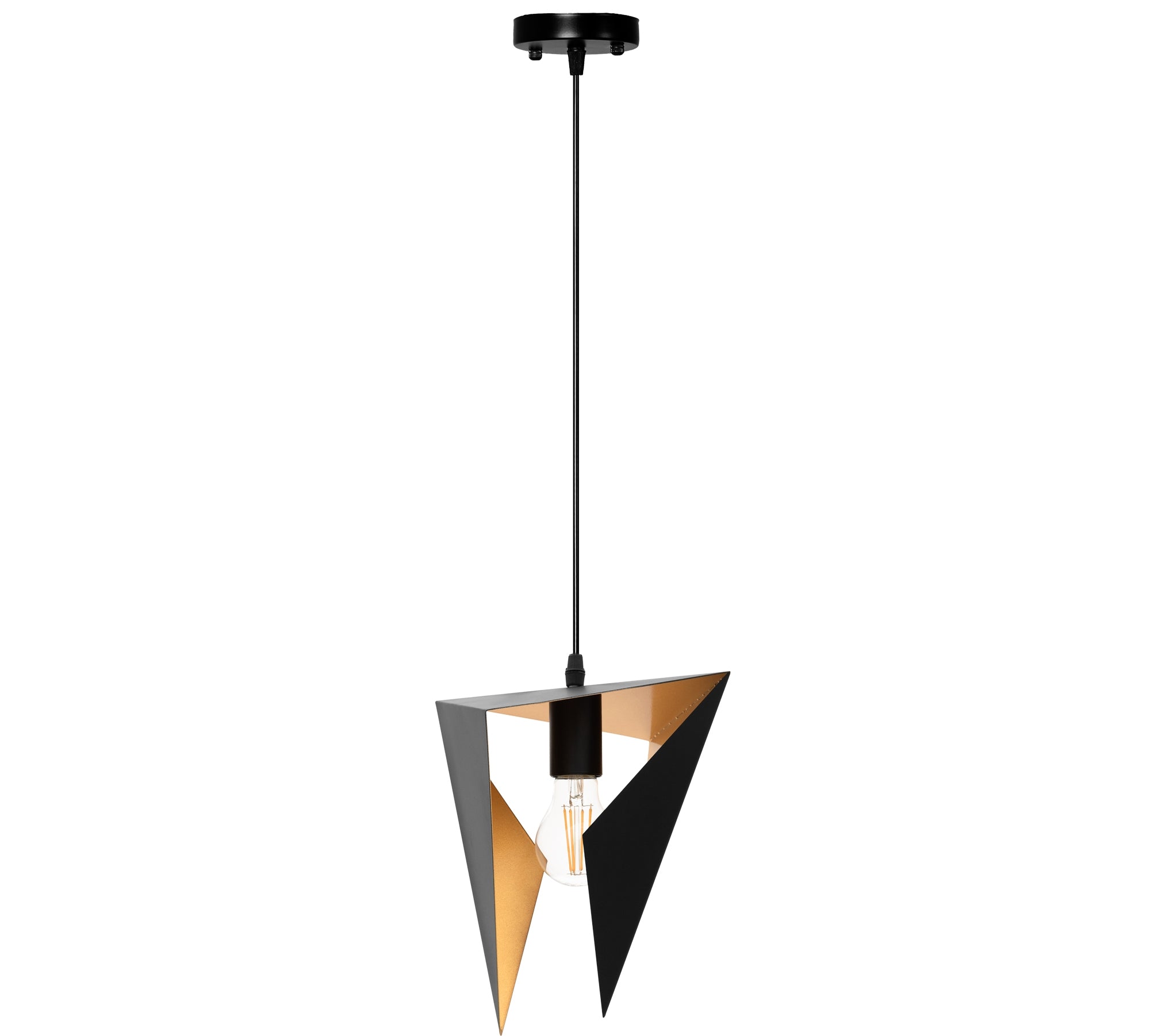 LAMPA SUFITOWA TRÓJKĄTNA GEOMETRYCZNA APP253-1CP CZARNA  3