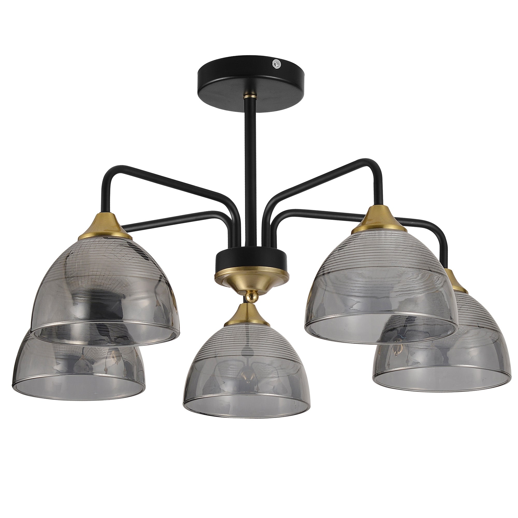 Lampa Sufitowa Wisząca G085-5c Czarna Lustrzana  1