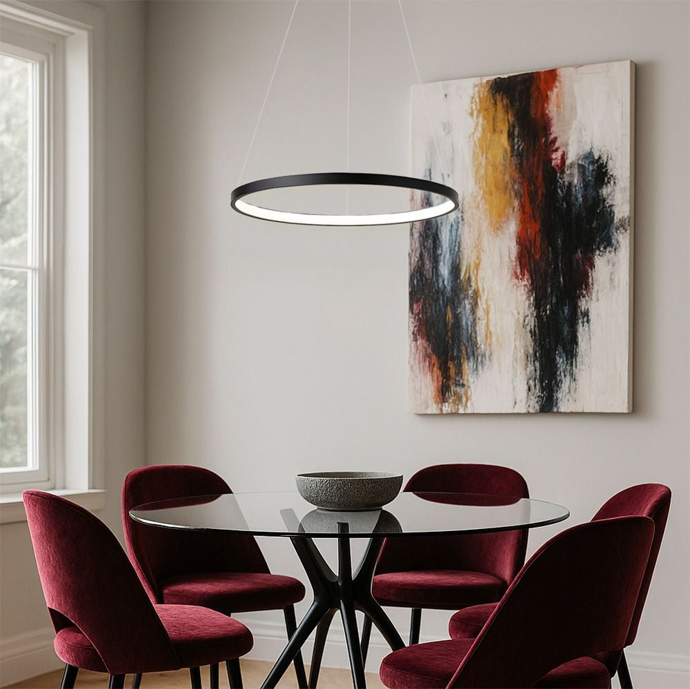 Lampa Sufitowa Wisząca Lhj012-cp 80cm Czarna  6