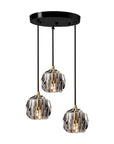 Lampa Sufitowa Kryształ APP588-3CPR Czarna