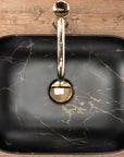 Umywalka nablatowa Rea Belinda Black Marble Mat
