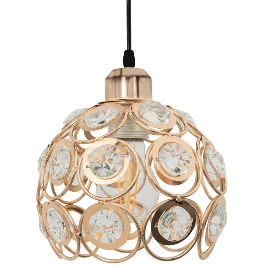 LAMPA WISZĄCA SUFITOWA KRYSZTAŁOWAA APP208-1C Złota