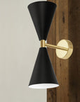 LAMPA ŚCIENNA KINKIET APP1140-2W Czarno-złota