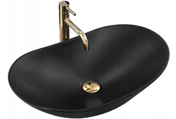 Umywalka nablatowa Rea Royal 60 Black Mat