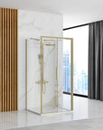 Kabina Prysznicowa Przyścienna Rapid Slide Brush Gold 120x80