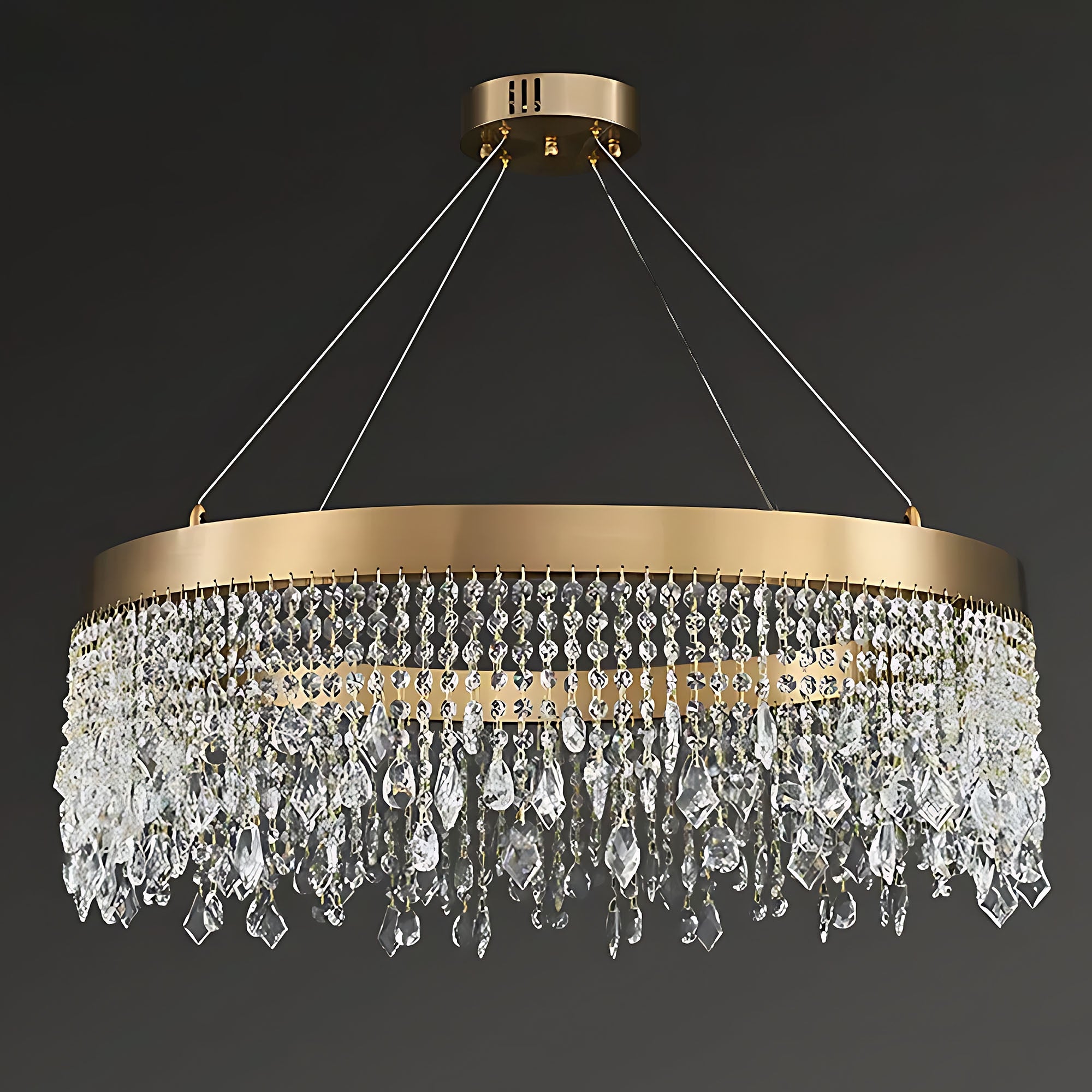 Lampa Sufitowa Wisząca Led APP1731-1CP Złota 60cm  11