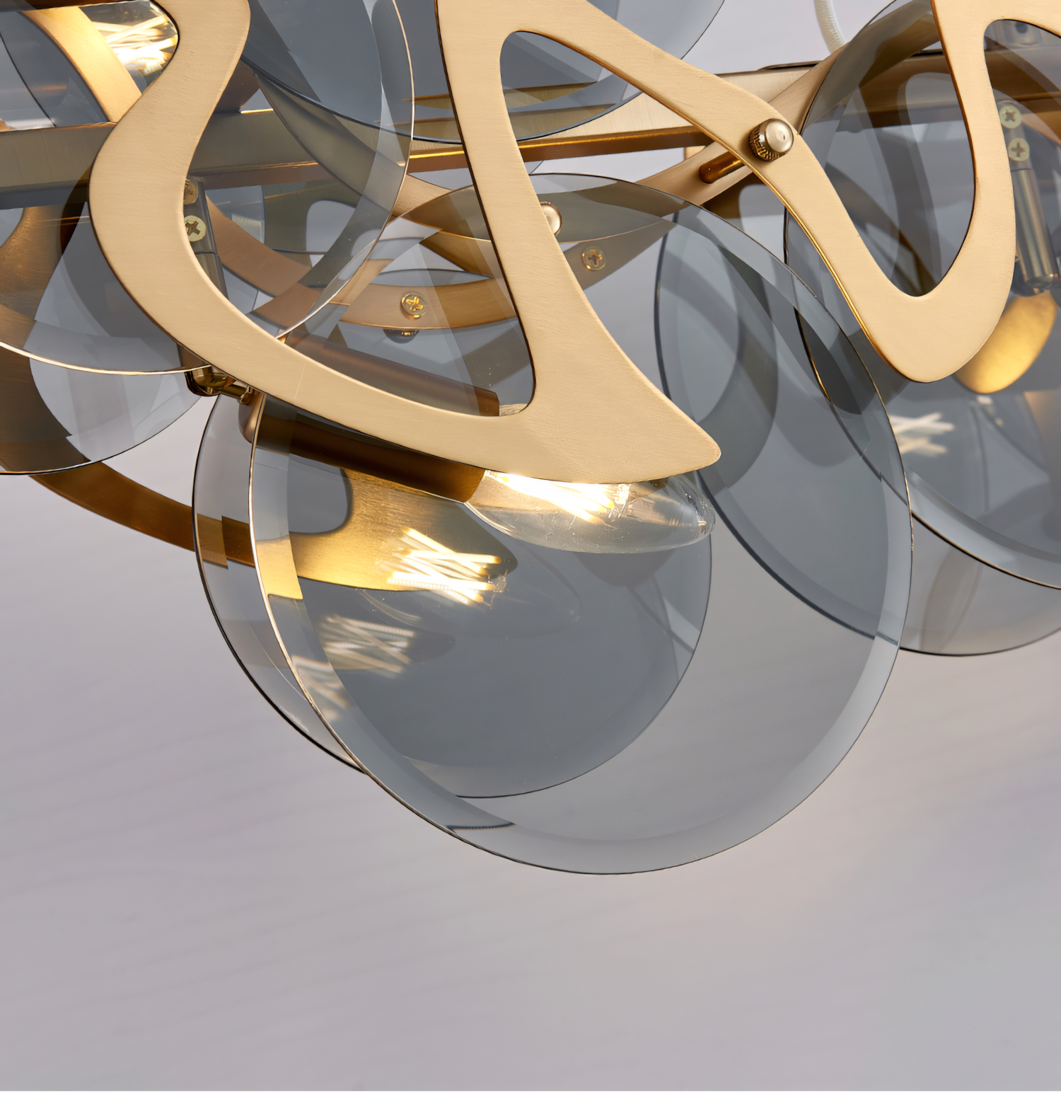 Lampa sufitowa wisząca APP1545-8CP Złota Szczotkowana  5