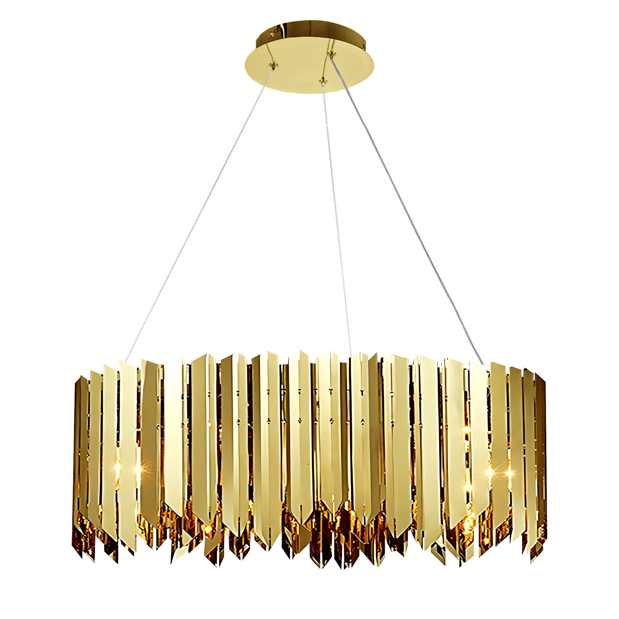 Lampa Wisząca Metalowa APP1764-8CP Gold  1