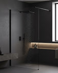 Kabina Prysznicowa Walk-in Rea Flexi Transparent / Black 130  7