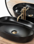 Umywalka Nablatowa Rea Cleo 61 Black Mat
