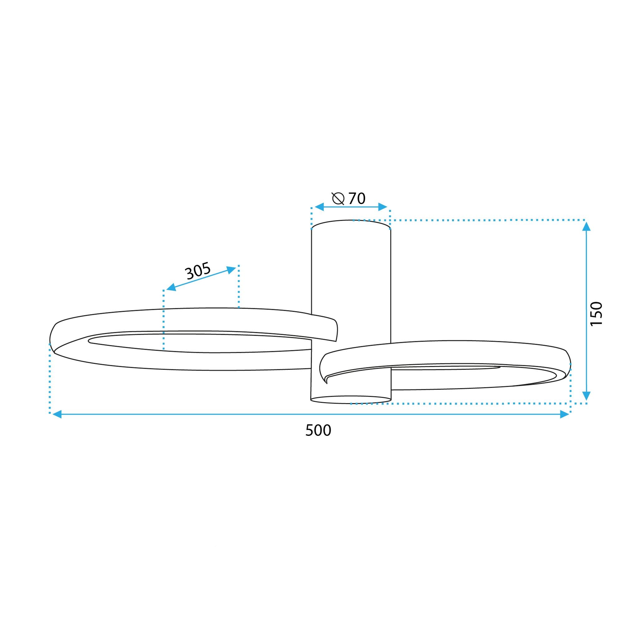 Lampa sufitowa plafon APP1402-CW Złota