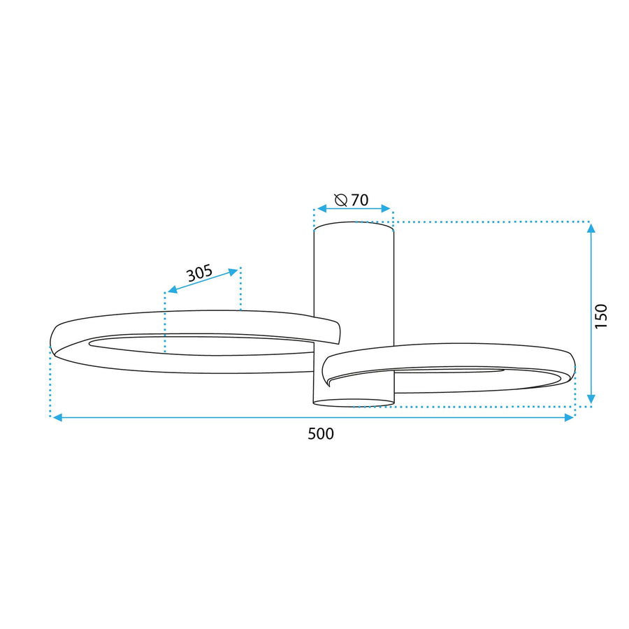 Lampa sufitowa plafon APP1402-CW Złota