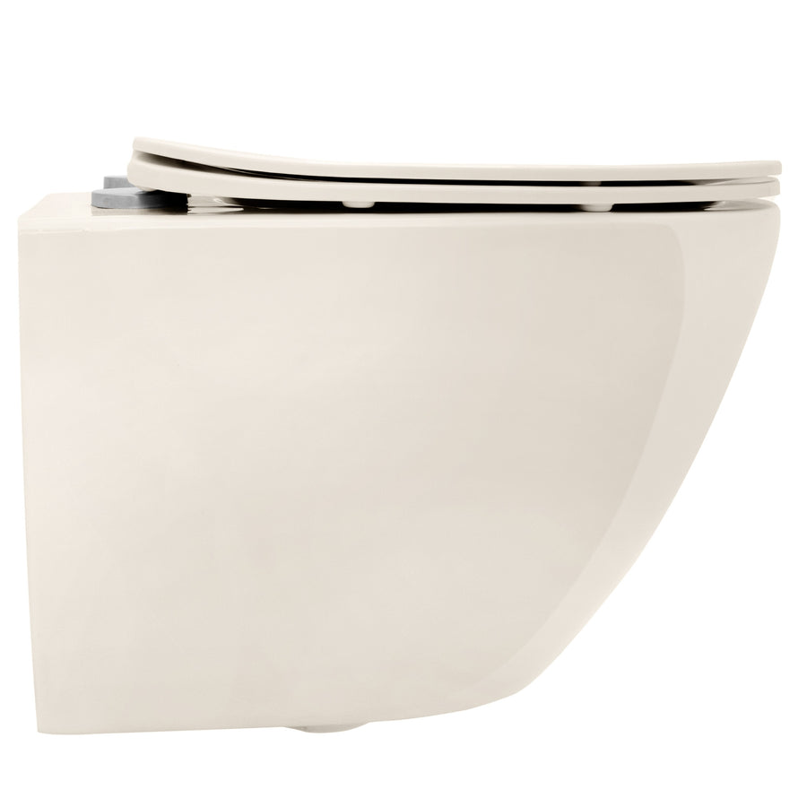 Misa Wc Podwieszana Rea Carlo Mini Rimless Ecru  2
