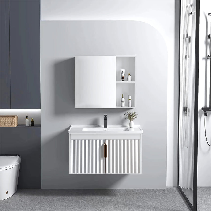 Zestaw Mebli Łazienkowych Z Umywalką Astor 60cm Biały  1