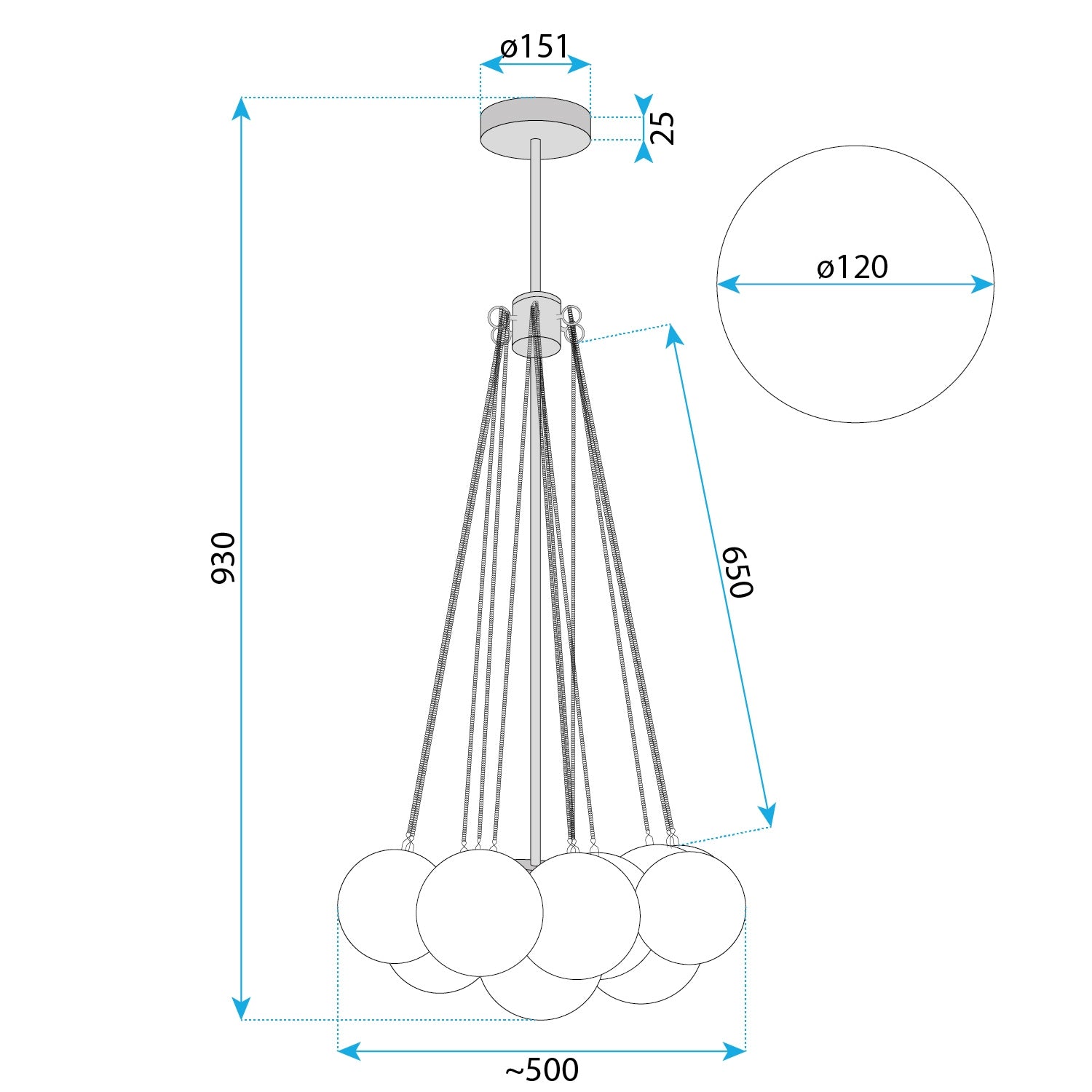 Lampa Sufitowa Wisząca APP1688-12CP Złota  9
