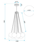 Lampa Sufitowa Wisząca APP1688-12CP Złota  9