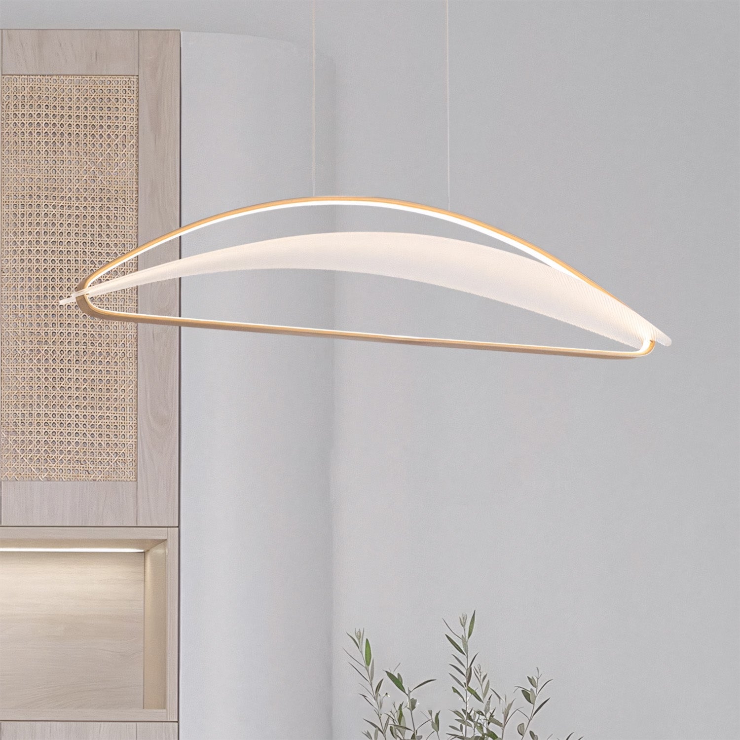 Lampa Sufitowa Wisząca Led G124-cp Złota  6