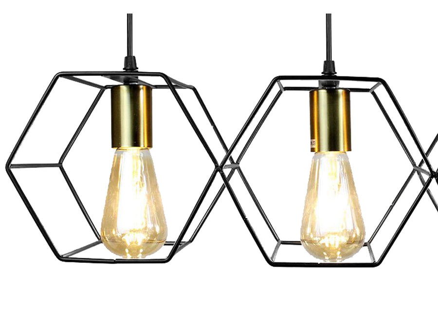 Lampa Wisząca APP1132-3CP Czarno Złota