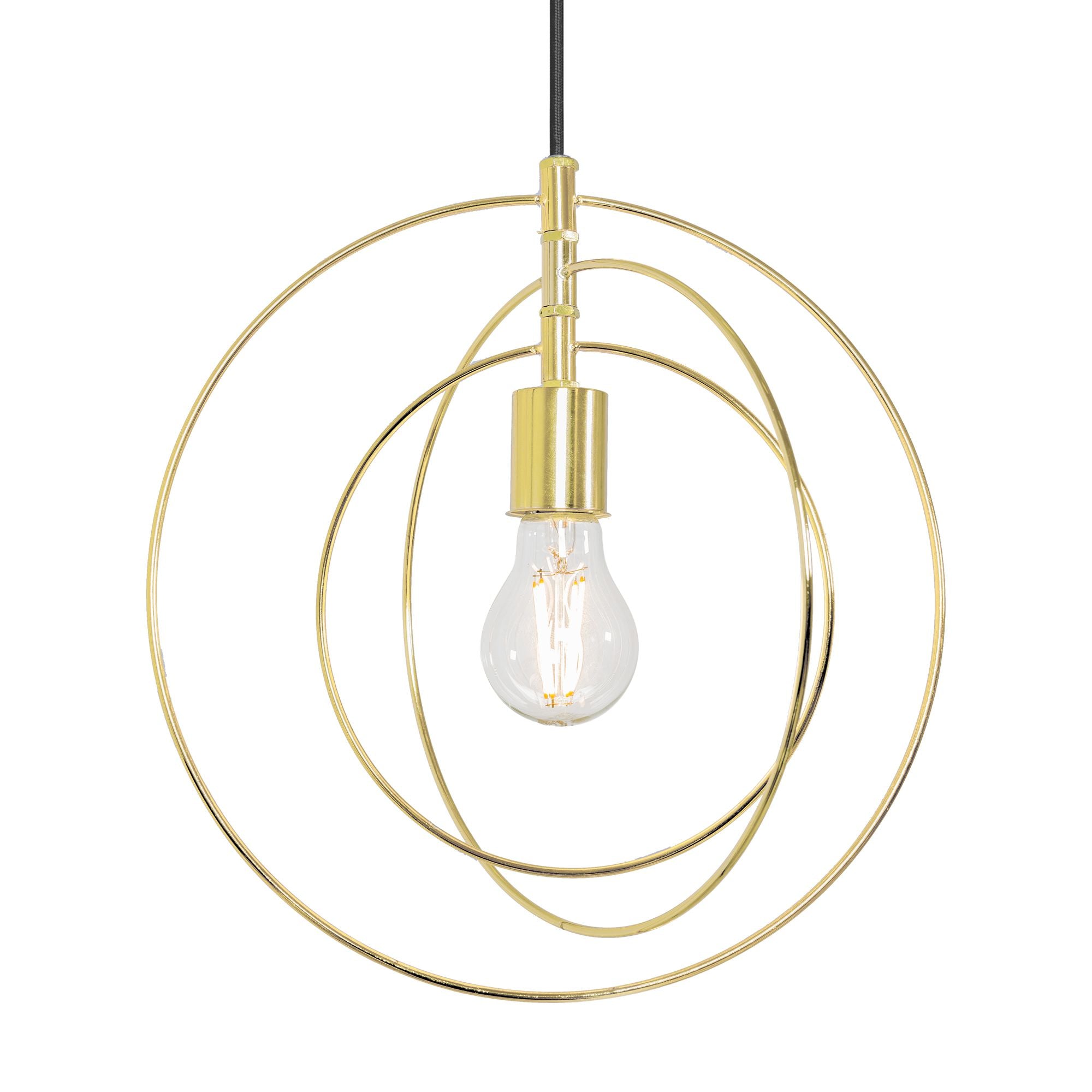 Lampa Sufitowa Metalowa Pierścieniowa APP286-1CP Złota