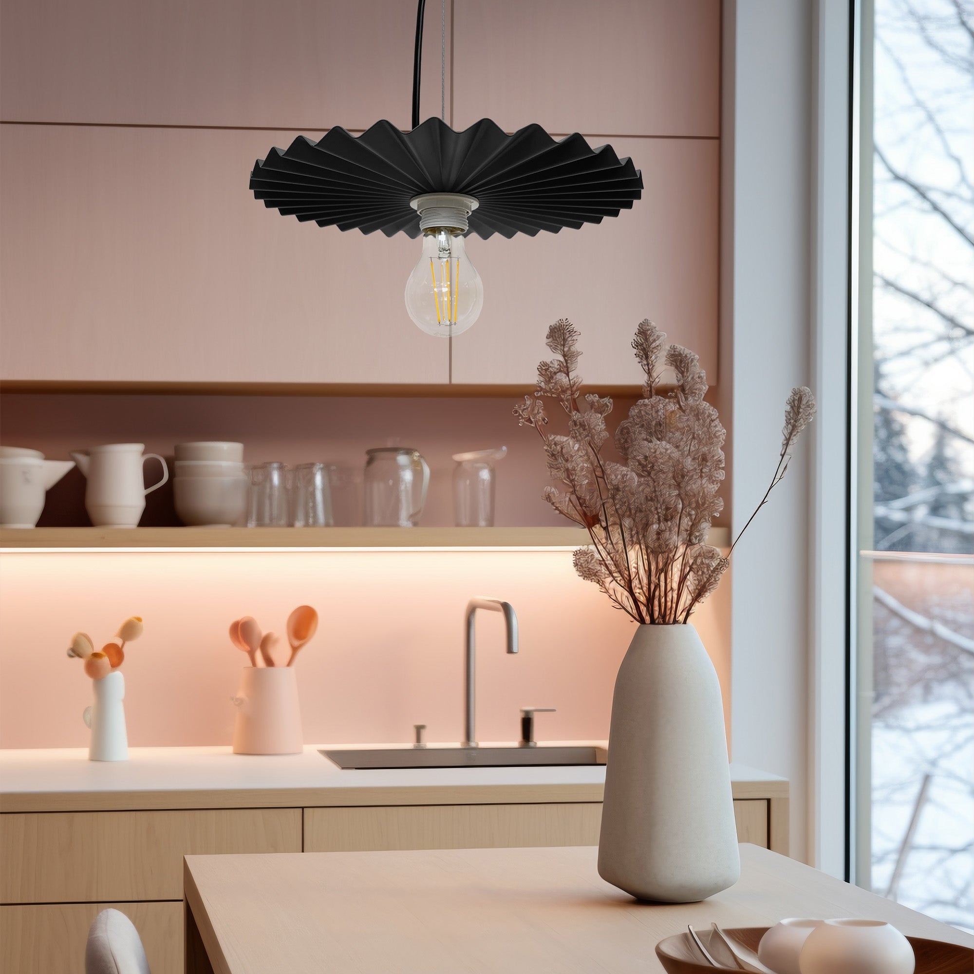LAMPA SUFITOWA WISZĄCA APP1452-1CP Czarny  4