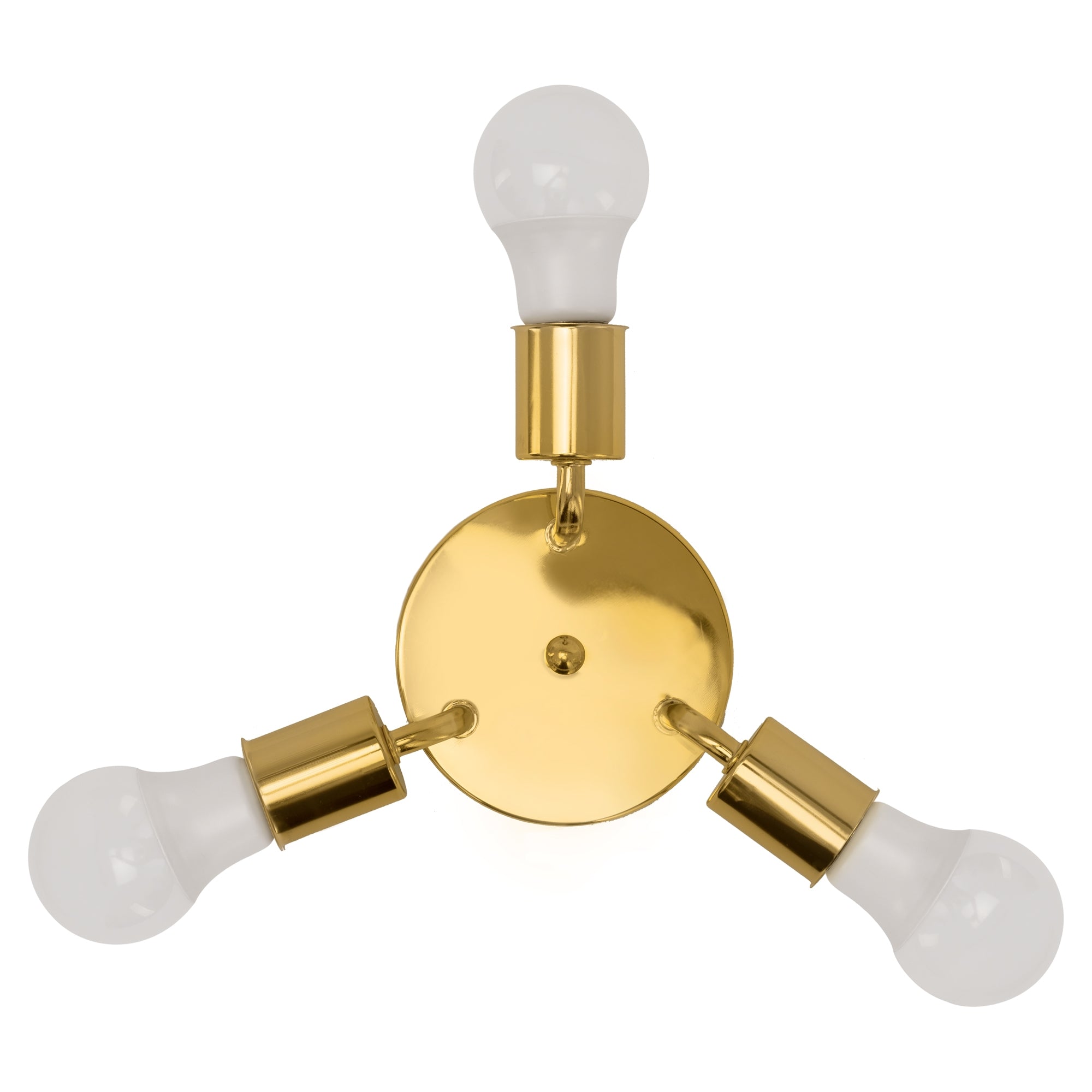 Lampa Sufitowa Potrójna Plafon Metalowa APP704-3C Złota  3