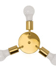 Lampa Sufitowa Potrójna Plafon Metalowa APP704-3C Złota