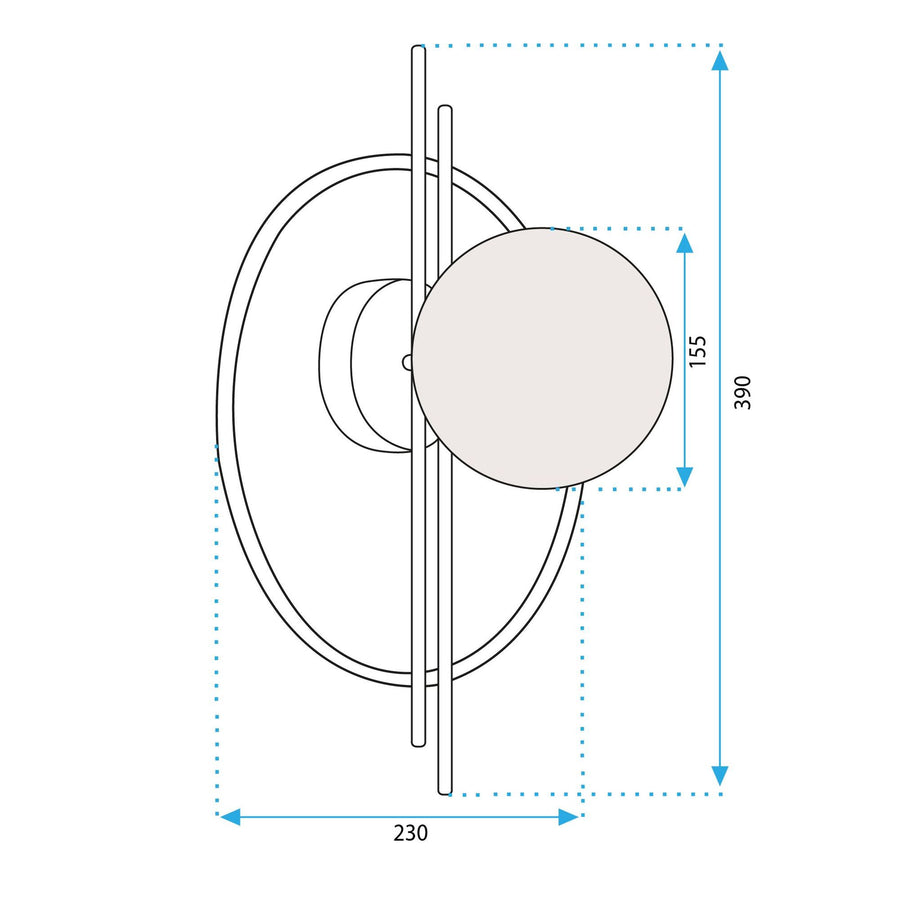 LAMPA ŚCIENNA KINKIET APP1435-W CZARNA