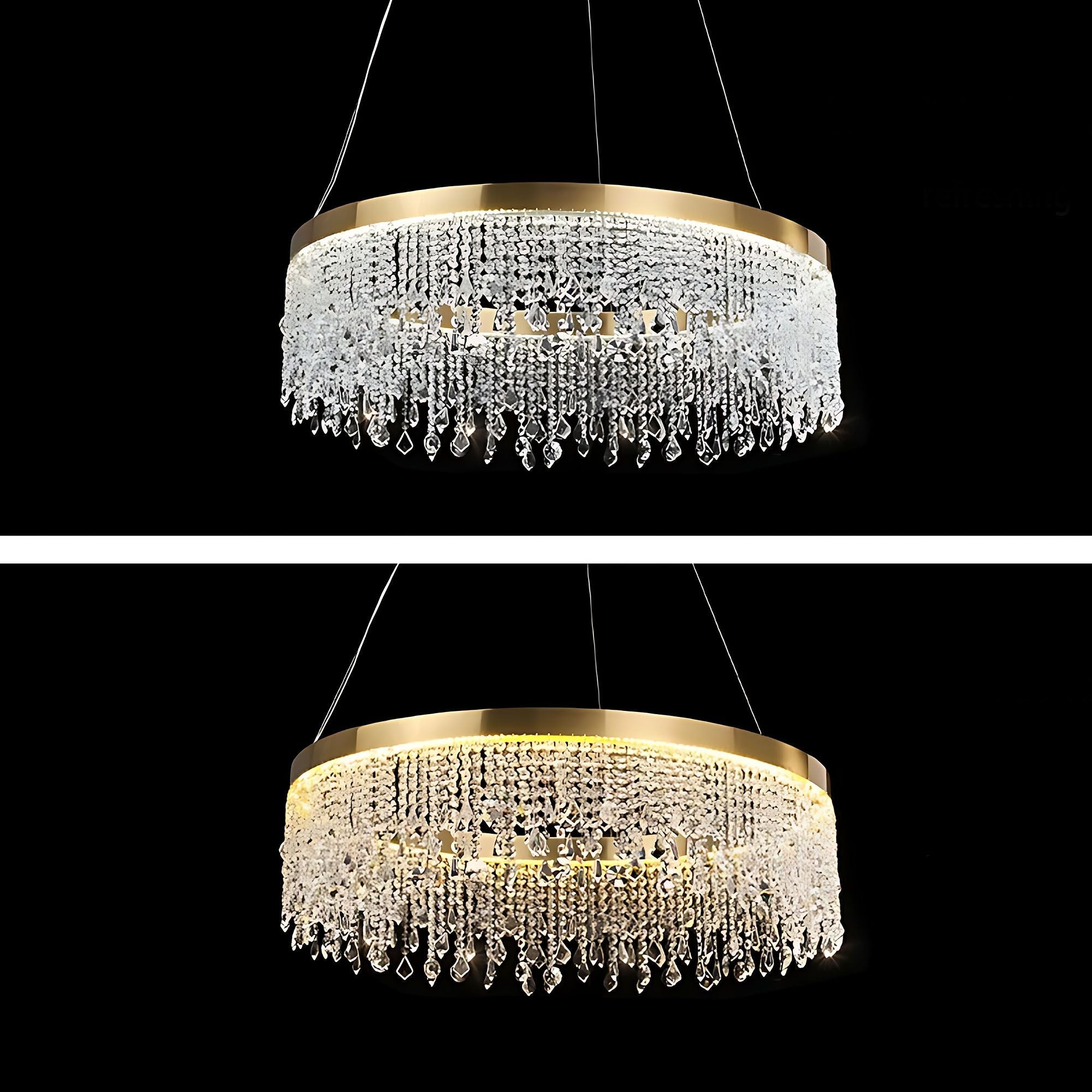 Lampa Sufitowa Wisząca Led APP1731-1CP Złota 60cm  8