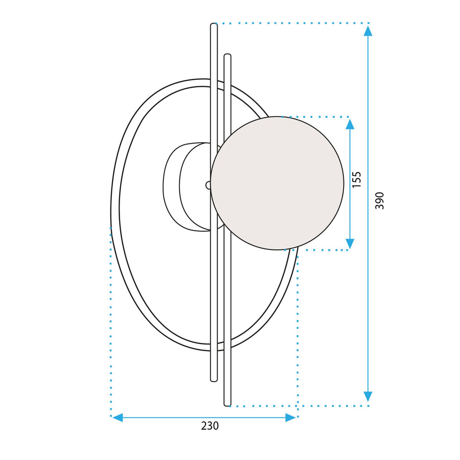 LAMPA ŚCIENNA KINKIET APP1436-W GOLD
