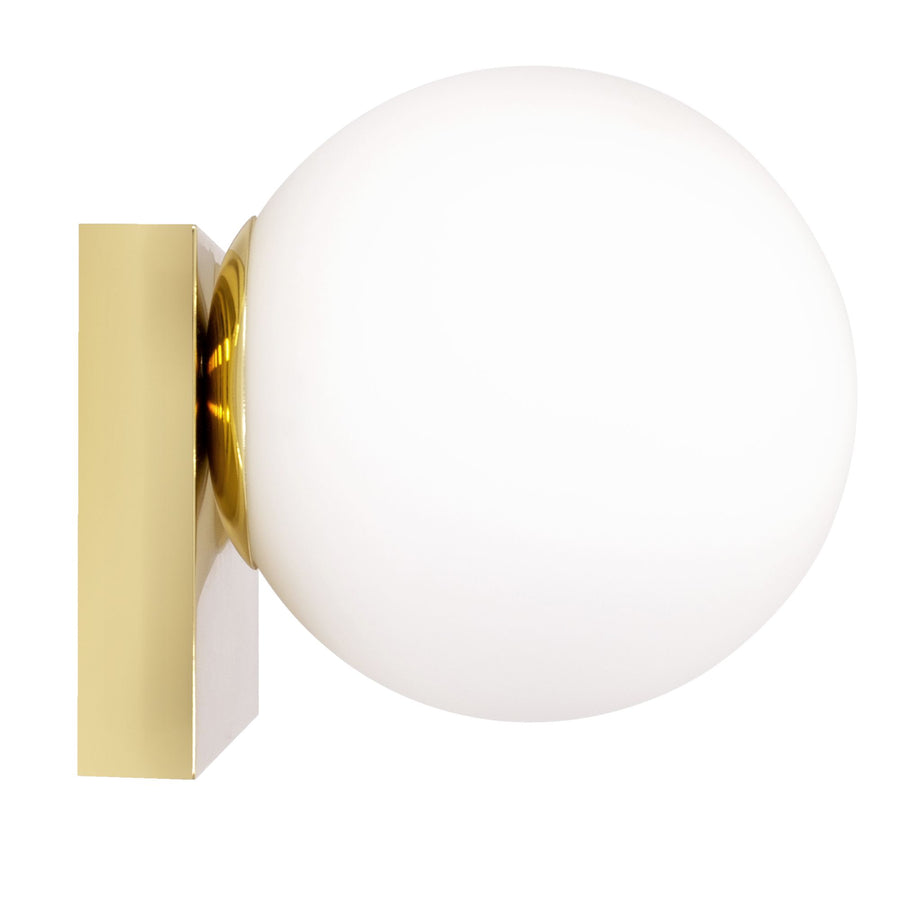 Lampa Ścienna Kinkiet Szklana Kula APP1009-1W Złota